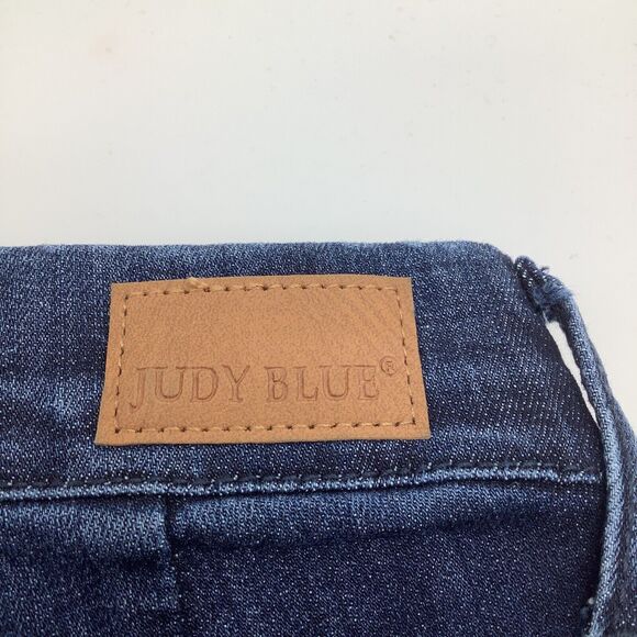 Judy Blue Womens Pull On Super Flare Raw Hem Denim Jeans Blue Size 25 - Picture 4 of 7